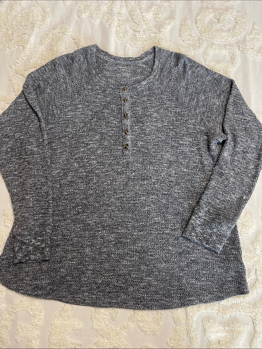 American Eagle Outfitters Gray Heathered Knit Top